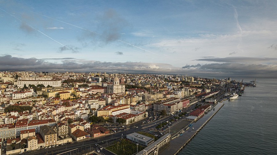 Alfama district rooftops, Lisbon